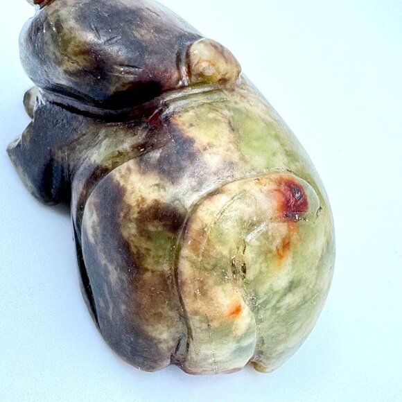 Jade Carved Mythical Beast Figurine Rustic Stone Antique 17 c ? - Picture 11 of 11